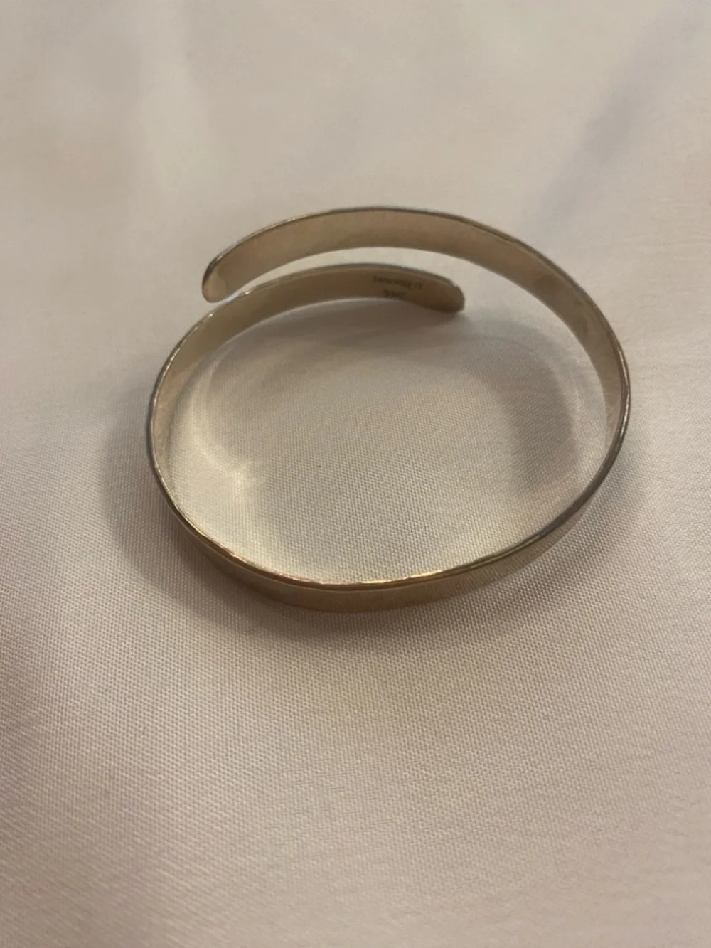 Hebrew Inscribed Sterling Silver Cuff Bracelet Jewelry Used in Good condition